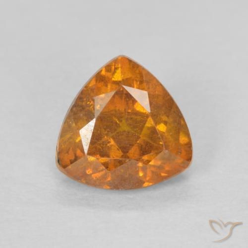 0.66ct 자연스러운 미디엄 오렌지 섬아연석, 일조, SI-I1