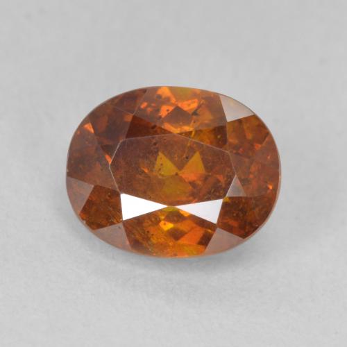2.17ct 자연스러운 딥 오렌지 섬아연석, 타원형, SI-I1