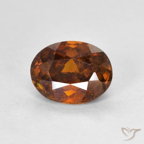 1.95ct 자연스러운 Medium Dark-Orange 섬아연석, 타원형, VS-SI