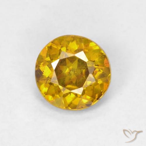 0.71ct 자연스러운 살구 오렌지 섬아연석, 둥근, VS-SI