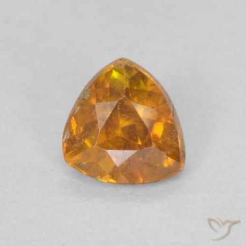 0.22ct 자연스러운 다크 오렌지 섬아연석, 일조, SI-I1