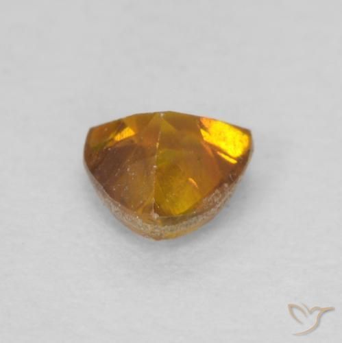 0.22캐럿 천연 다크 오렌지 섬아연석, 일조, SI-I1