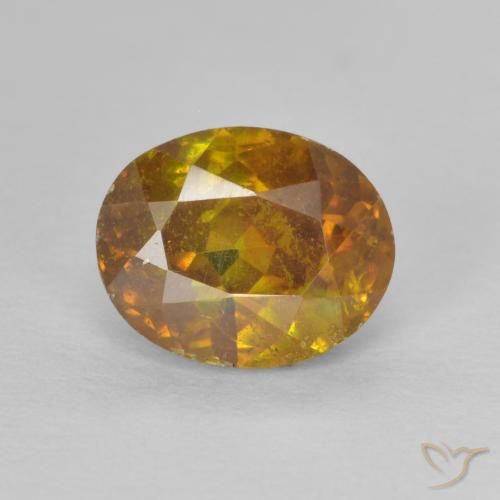 2.05ct 자연스러운 금 섬아연석, 타원형, SI-I1