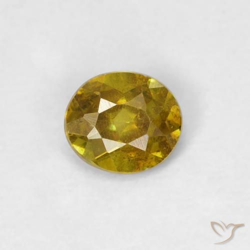 0.31ct 자연스러운 황색을 띠는 황금 섬아연석, 타원형, SI-I1