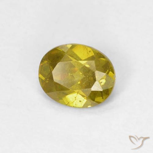 0.59캐럿 천연 Medium Golden Brown 섬아연석, 타원형, SI-I1