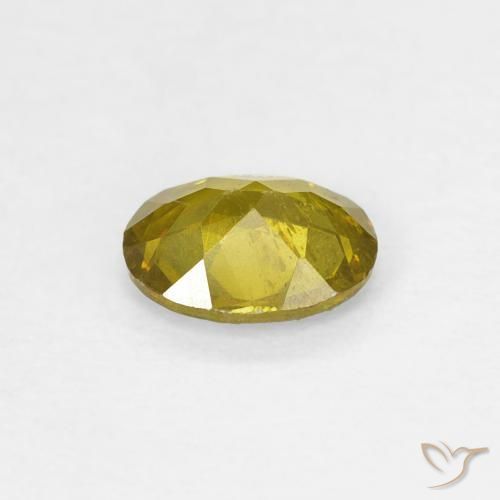 0.59캐럿 천연 Medium Golden Brown 섬아연석, 타원형, SI-I1