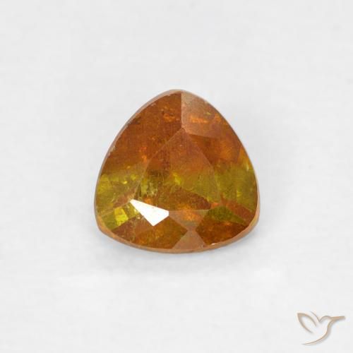 0.41ct 자연스러운 딥 오렌지 섬아연석, 일조, SI-I1