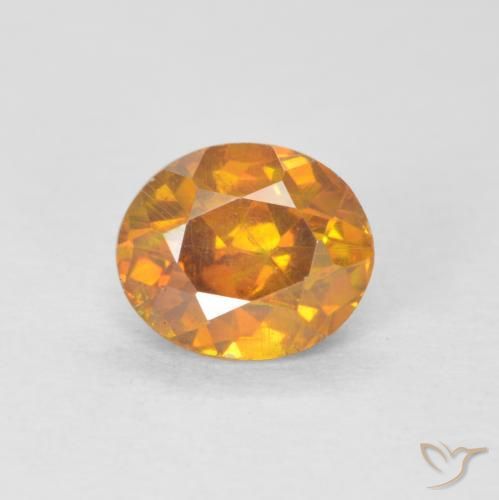 1.19ct 자연스러운 어스 오렌지 섬아연석, 타원형, VS-SI