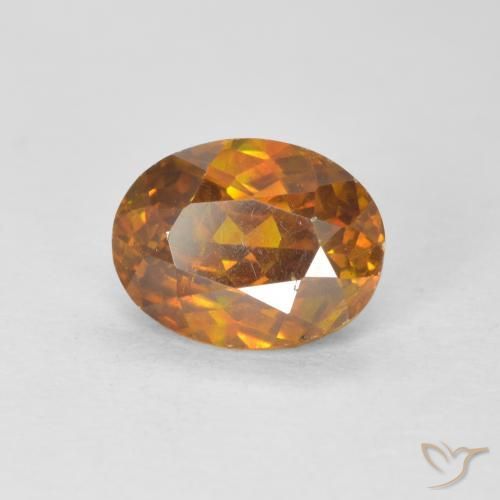 1.91캐럿 천연 Medium Dark-Orange 섬아연석, 타원형, VS-SI