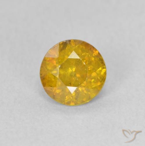 0.77ct 자연스러운 금 섬아연석, 둥근, VS-SI