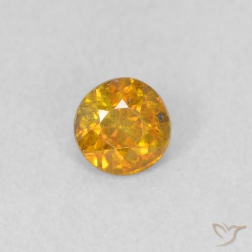 0.27ct 자연스러운 미디엄 골드 섬아연석, 둥근, SI