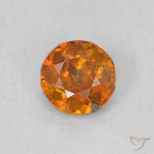 0.27ct 자연스러운 어스 오렌지 섬아연석, 둥근, VS-SI