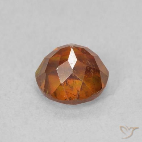 0.85캐럿 천연 Medium Dark-Orange 섬아연석, 둥근, SI