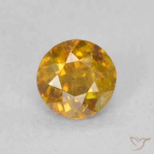 0.39ct 자연스러운 어스 오렌지 섬아연석, 둥근, SI