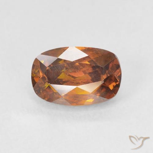 1.46ct 자연스러운 딥 오렌지 섬아연석, 방석, SI