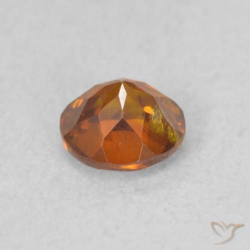 0.59캐럿 천연 Medium Dark-Orange 섬아연석, 둥근, SI