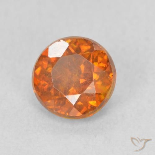 0.94캐럿 천연 Medium Dark-Orange 섬아연석, 둥근, VS