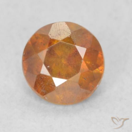 0.45ct 자연스러운 어스 오렌지 섬아연석, 둥근, SI