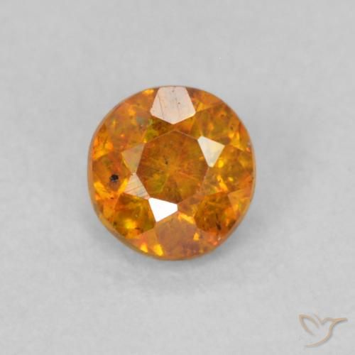 0.26ct 자연스러운 어스 오렌지 섬아연석, 둥근, SI