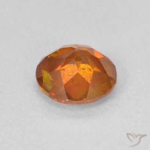 0.85캐럿 천연 Medium Dark-Orange 섬아연석, 둥근, SI