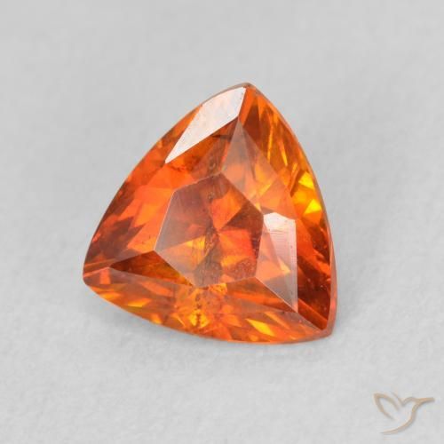 1.61ct 자연스러운 앰버 오렌지 섬아연석, 일조, VS-SI