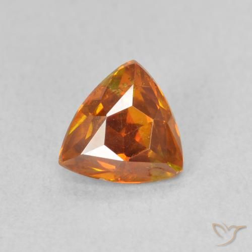 1.08ct 자연스러운 밝은 주황색 섬아연석, 일조, VS-SI