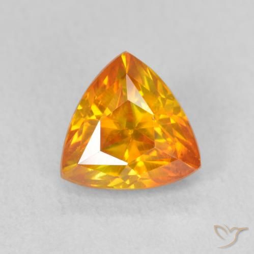1.48ct 자연스러운 살구 오렌지 섬아연석, 일조, SI