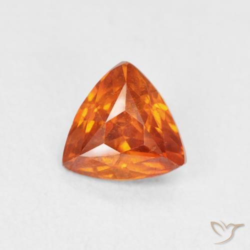 0.97ct 자연스러운 파이어 오렌지 섬아연석, 일조, SI