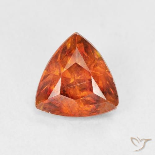 1.59ct 자연스러운 미디엄 오렌지 섬아연석, 일조, SI