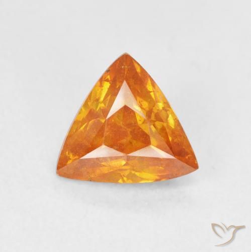 1.67ct 자연스러운 살구 오렌지 섬아연석, 일조, SI