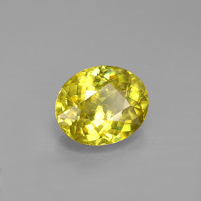 1.83캐럿 천연 골든 옐로우 스펜(티타나이트), 타원형 컷, 8.4×7 mm, VS-SI