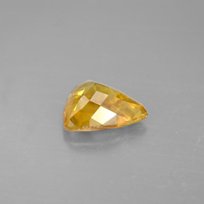 1.52캐럿 천연 골든 옐로우 스펜(티타나이트), 트릴리언, 8.4×6.9 mm, VS