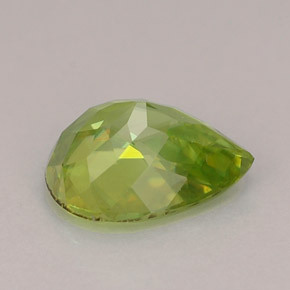 1.26캐럿 천연 라임 그린 스펜(티타나이트), 배 모양, 7.8×6.1 mm, VS