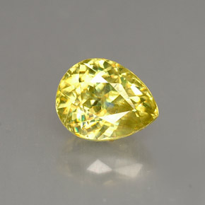 1.46캐럿 천연 골든 옐로우 스펜(티타나이트), 배 모양, 7.5×5.9 mm, VS