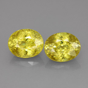 캐럿 천연 골든 옐로우 스펜(티타나이트) 보석, 타원형 컷, 8×6.5 mm, VS