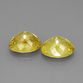 캐럿 천연 골든 옐로우 스펜(티타나이트) 보석, 타원형 컷, 8×6.5 mm, VS