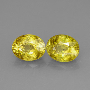 캐럿 천연 골든 옐로우 스펜(티타나이트) 보석, 타원형 컷, 7.2×5.8 mm, VS