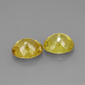 캐럿 천연 골든 옐로우 스펜(티타나이트) 보석, 타원형 컷, 7.2×5.8 mm, VS