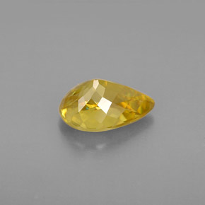 1.53캐럿 천연 골든 옐로우 스펜(티타나이트), 배 모양, 8.9×6.1 mm, VS