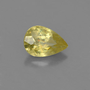 0.99캐럿 천연 골든 옐로우 스펜(티타나이트), 배 모양, 7.5×5.1 mm, VS-SI