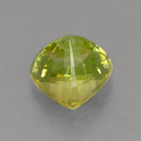1.46캐럿 천연 노란빛 그린 스펜(티타나이트), 트릴리언, 7×6.4 mm, VS