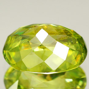 2.36캐럿 천연 라임 그린 스펜(티타나이트), 타원형 컷, 9×7 mm, VVS-VS