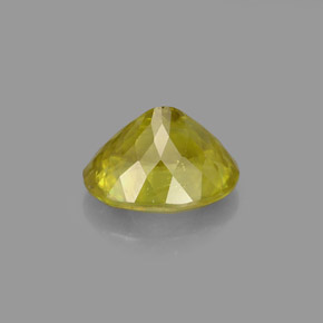 1.74캐럿 천연 노란빛 그린 스펜(티타나이트), 타원형 컷, 8.1×6.7 mm, VS-SI