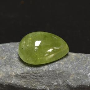 6.90캐럿 천연 그린 스펜(티타나이트), 배 모양, 12.5×9.5 mm, 투명한