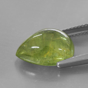 7.93캐럿 천연 그린 스펜(티타나이트), 투명한, 13.7×10.5 mm, 투명/반투명
