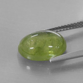 5.68캐럿 천연 그린 스펜(티타나이트), 투명한, 12×9.1 mm, 투명/반투명