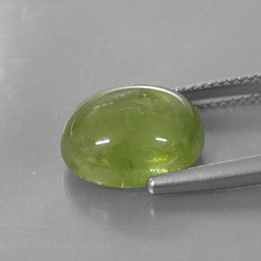 8.07캐럿 천연 그린 스펜(티타나이트), 투명한, 12.5×10.5 mm, 투명/반투명