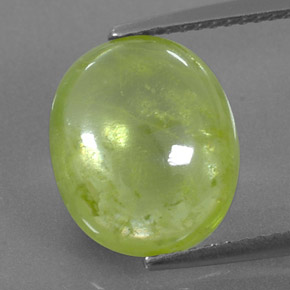 5.40캐럿 천연 그린 스펜(티타나이트), 투명한, 12.6×10.7 mm, 투명/반투명