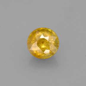 1.73캐럿 천연 골든 스펜(티타나이트), 라운드 컷, 6.81 mm, SI