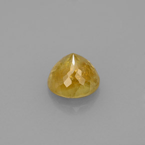 1.73캐럿 천연 골든 스펜(티타나이트), 라운드 컷, 6.81 mm, SI